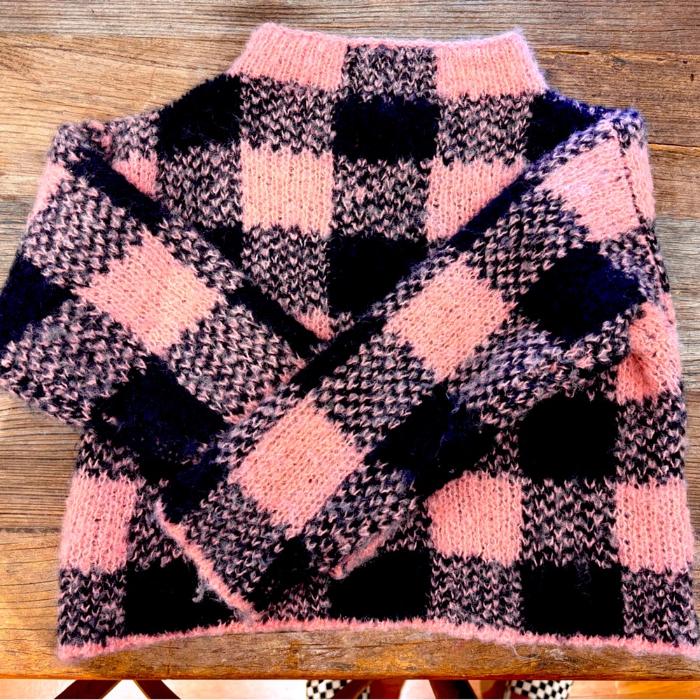 Misha and Puff boucle plaid sweater BNWT